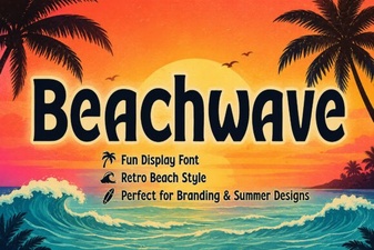 Beachwave Font – Free Display Font Download | Stylish Wave Typography