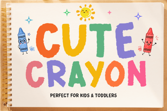 Adorable Crayon Font Designs for Creative School Projects