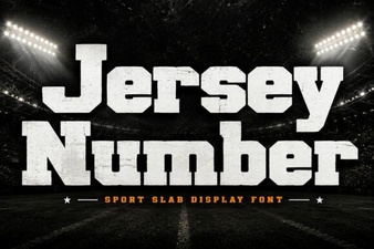 Jersey Number Font - Bold Athletic Display Typeface for Sports Design