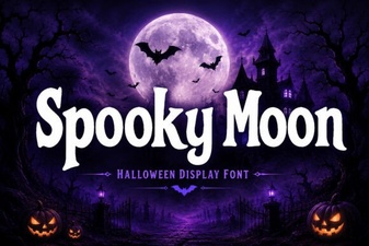 Spooky Moon Font: Creative Gothic Lettering for Halloween Designs